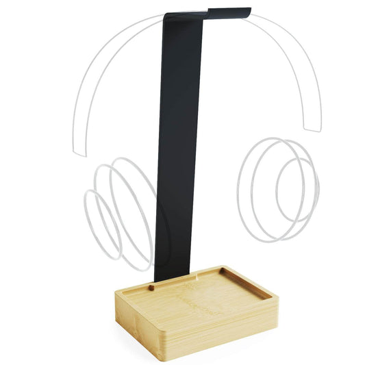 KD Essentials - Bamboo and metal headset stand