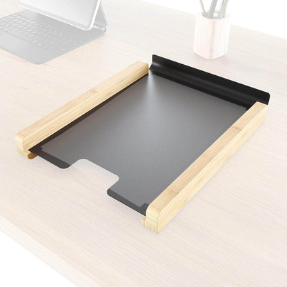 KD Essentials Bamboo and Metal Document Tray