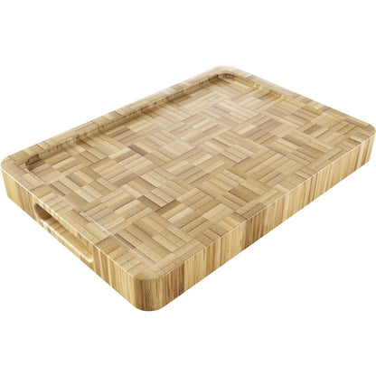 Cutting board made of 100% FSC certified bamboo - size M - with juice groove and recessed grips - from KD Essentials