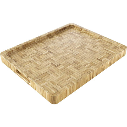 Cutting board made of 100% FSC certified bamboo - size XL - with juice groove and recessed grips - from KD Essentials