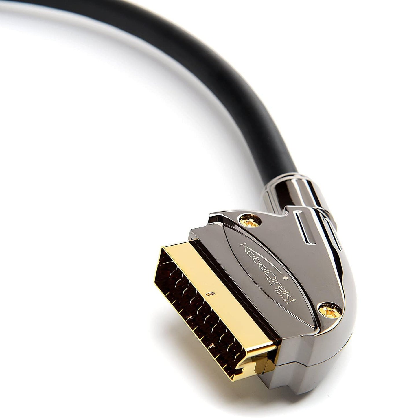 SCART cable - black, gold-plated connectors