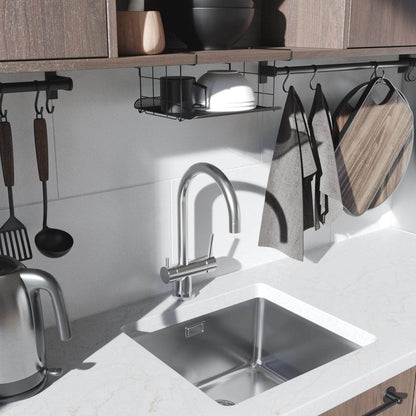 KD Essentials - 2x Kitchen Hanging Basket Undershelf Organizer - Mesh Design
