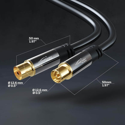 Antenna cable - coax plug > coax coupling