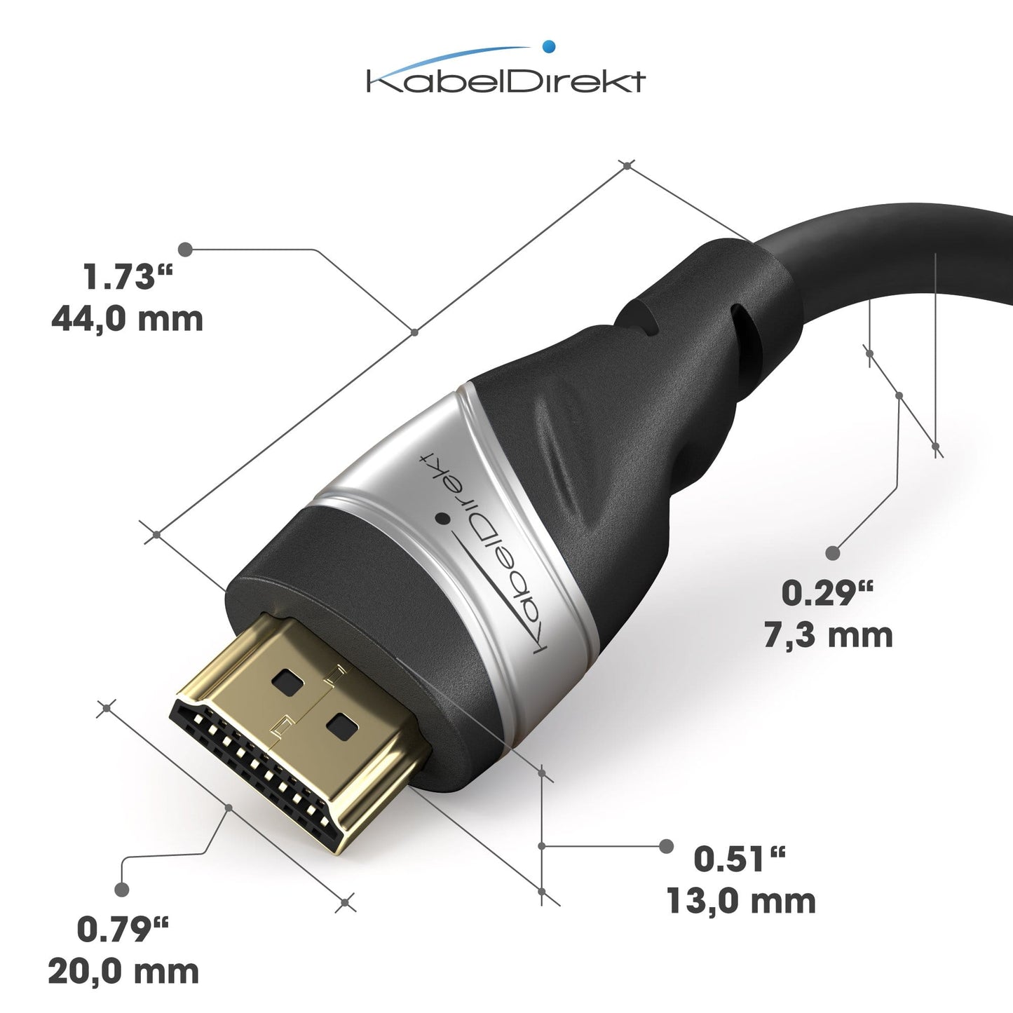 8K Ultra High Speed HDMI 2.1 Kabel – 48G, 8K@60Hz, offiziell getestet und lizenziert, silber