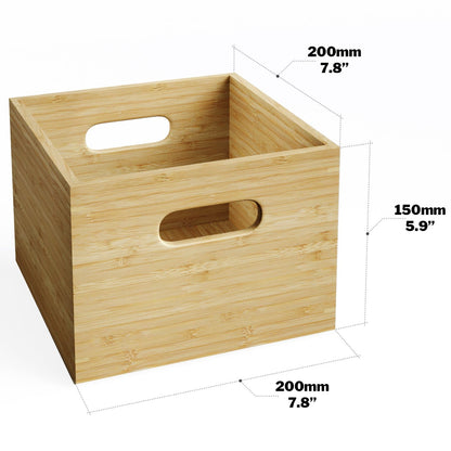 KD Essentials - Bamboo storage boxes, stackable and combinable