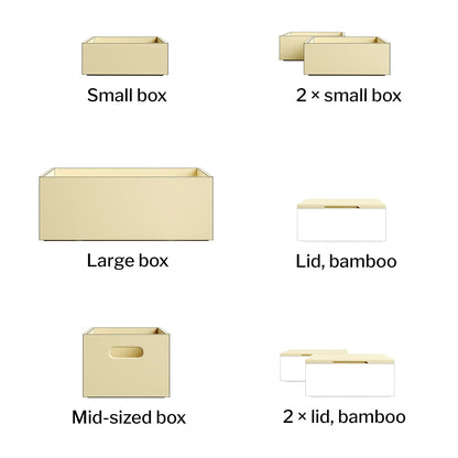 KD Essentials - Bamboo storage boxes, stackable and combinable