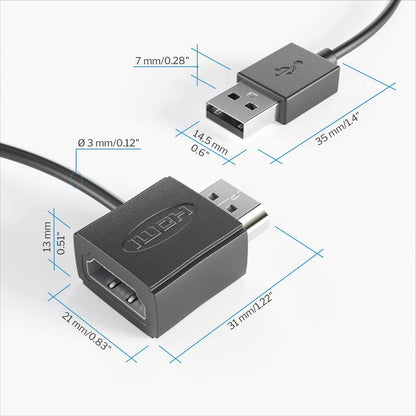HDMI-Strom-Einspeiseadapter, HDMI-Adapter mit USB-Stecker