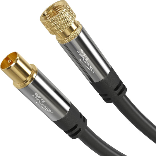 SAT/TV cable - F connector, 75 Ohm - coaxial cable suitable for TV, HDTV, radio, DVB-T, DVB-C, DVB-S, DVB-S2