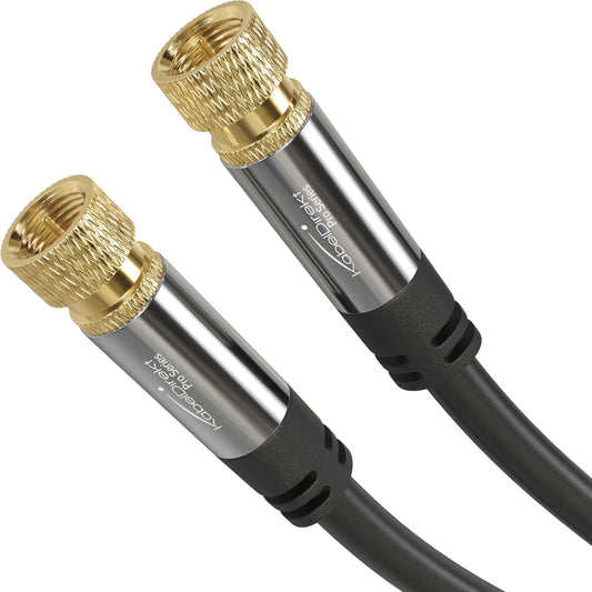 SAT cable: F connector, 75 Ohm - coaxial cable suitable for TV, HDTV, radio, DVB-T, DVB-C, DVB-S, DVB-S2