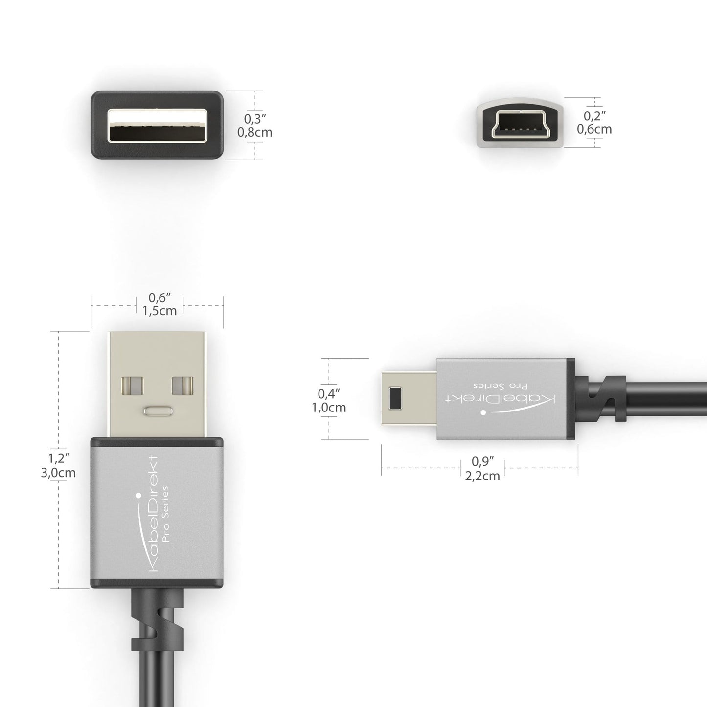 Mini USB cable - USB 2.0, 1 m