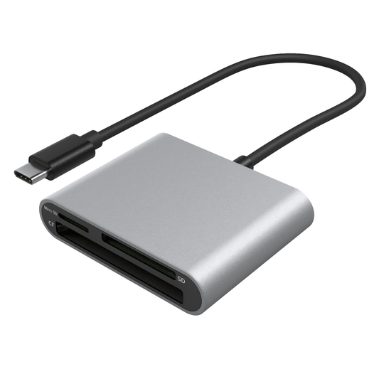 Card reader - USB-C connector - for SD, SDXC, SDHC, microSD, MMC, CF