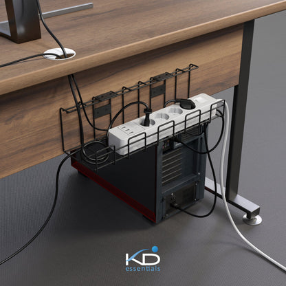 KD Essentials - Metal Wire Basket M Size Screw On Set of 2 - Wire Retainer & Wire Tray