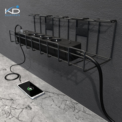 KD Essentials - Metal Wire Basket M Size Screw On Set of 2 - Wire Retainer & Wire Tray