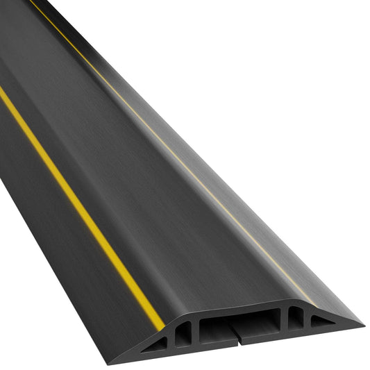 Cable duct floor/on-floor duct for up to 3 cables, black-yellow 