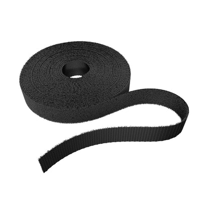 Velcro cable ties - freely cuttable, reusable Velcro roll, 12.5 mm wide, black