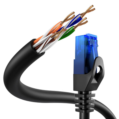 CAT 6 network cable, Ethernet, LAN & patch cable UTP, black/blue