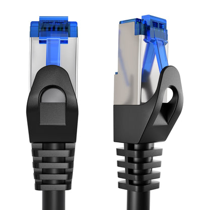 CAT 6 Netzwerkkabel F/UTP, Ethernet, LAN & Patch Kabel, schwarz/silber